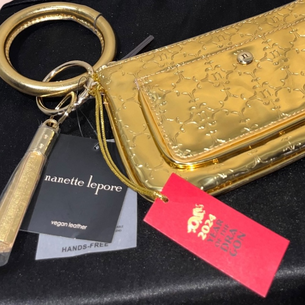 Gold Wristlet Wallet, nanette lepore, Year Of The Dragon, NEW!
